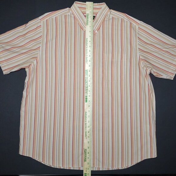 Eddie Bauer Relaxed Fit Mens Red Orange and Brown Button Up Shirt Size XL - Picture 10 of 10